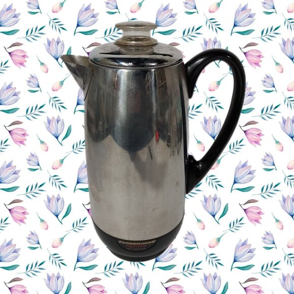 Coffee Pot Vintage Farberware Superfast 2-12 Cup Percolator 142 NY USA
